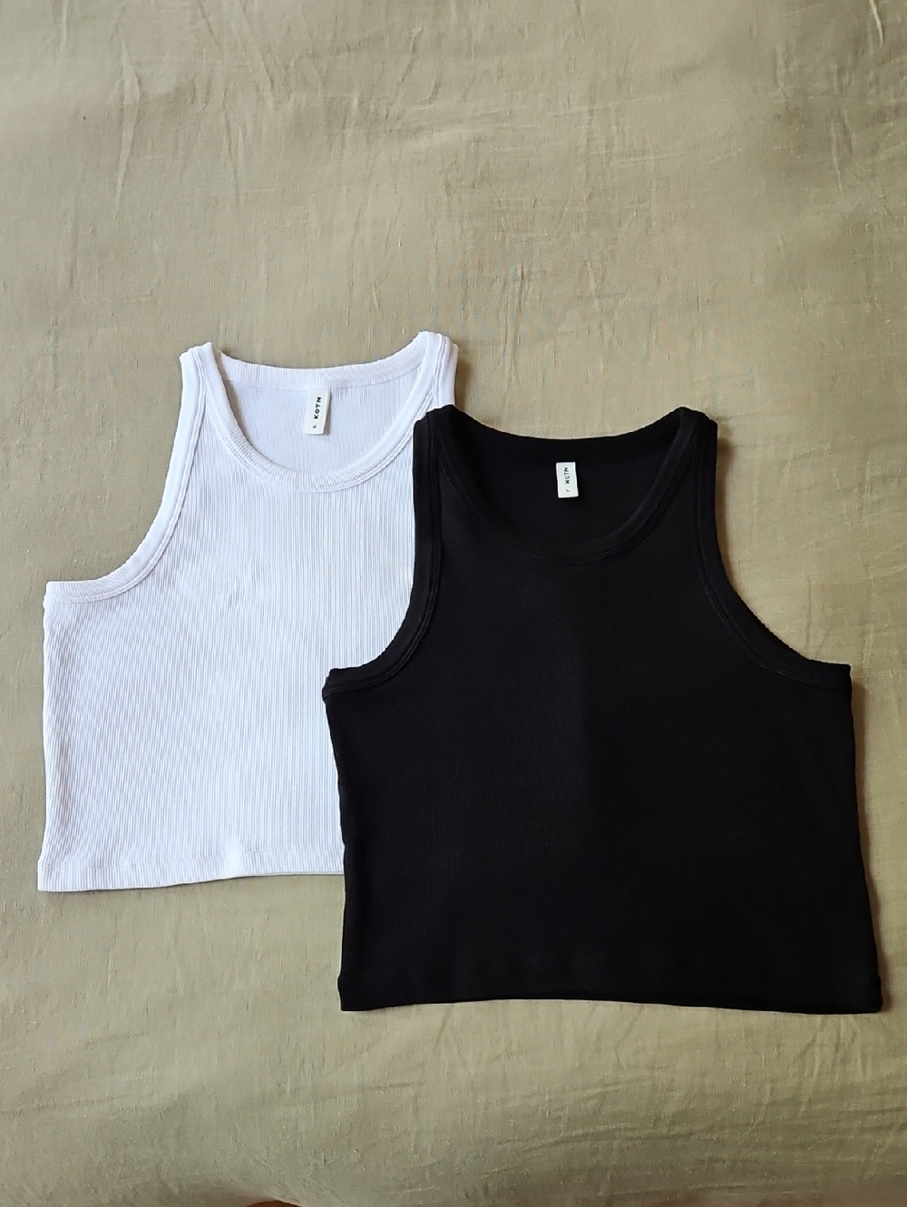 Kotn Crop Racer Tank Sz M